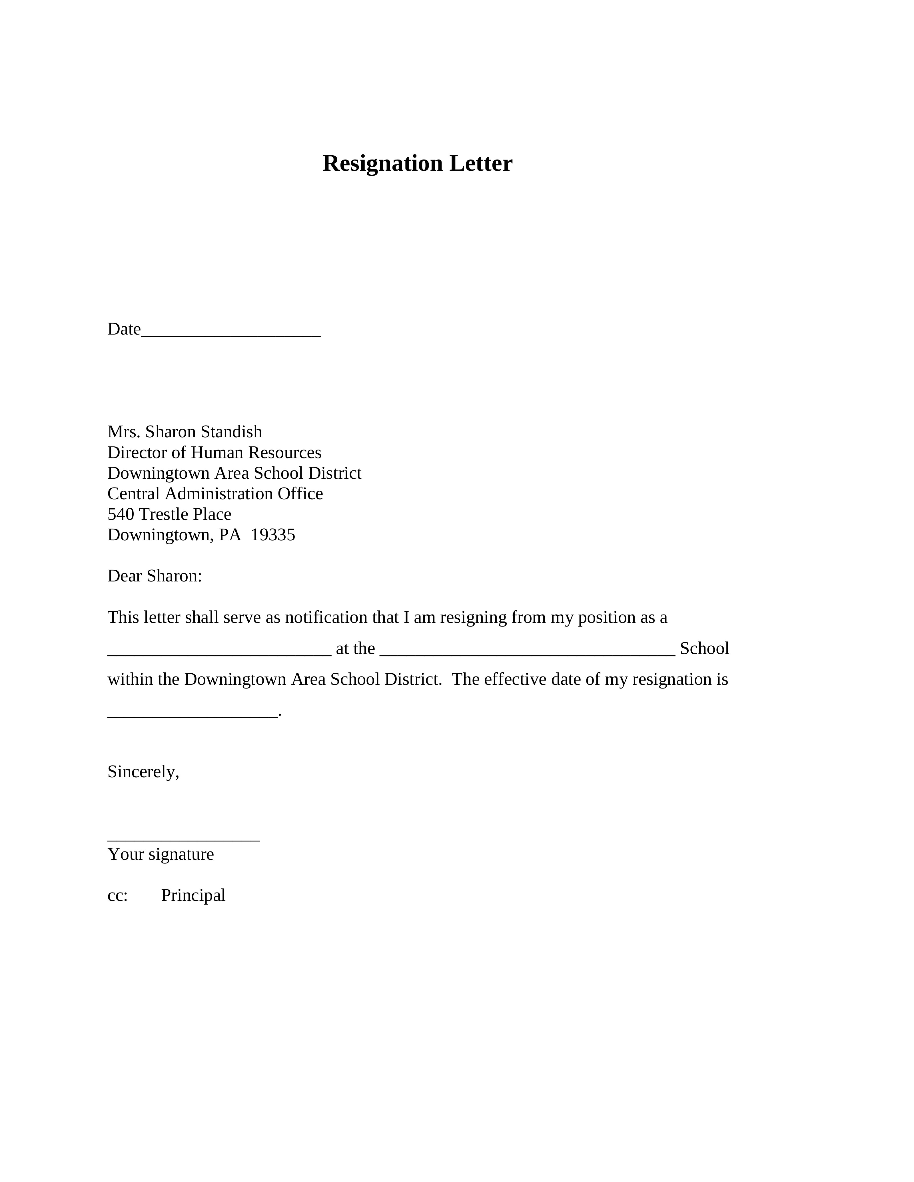 write letter resignation writing job hate