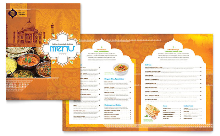 indian restaurant menu template design fb0210501