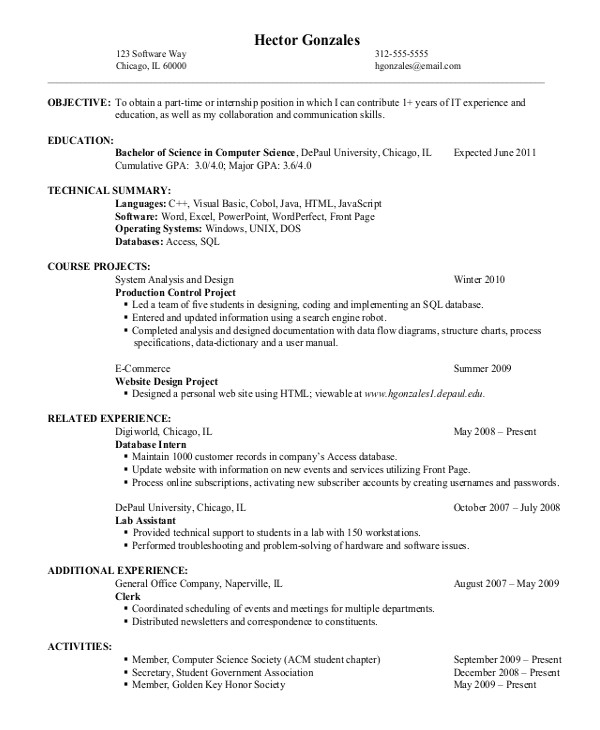 Resume Samples for Entry Level Positions 9 Entry Level Resume Examples Pdf Doc Free Premium