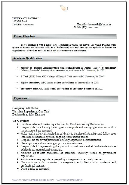 resume examples for experienced professionals