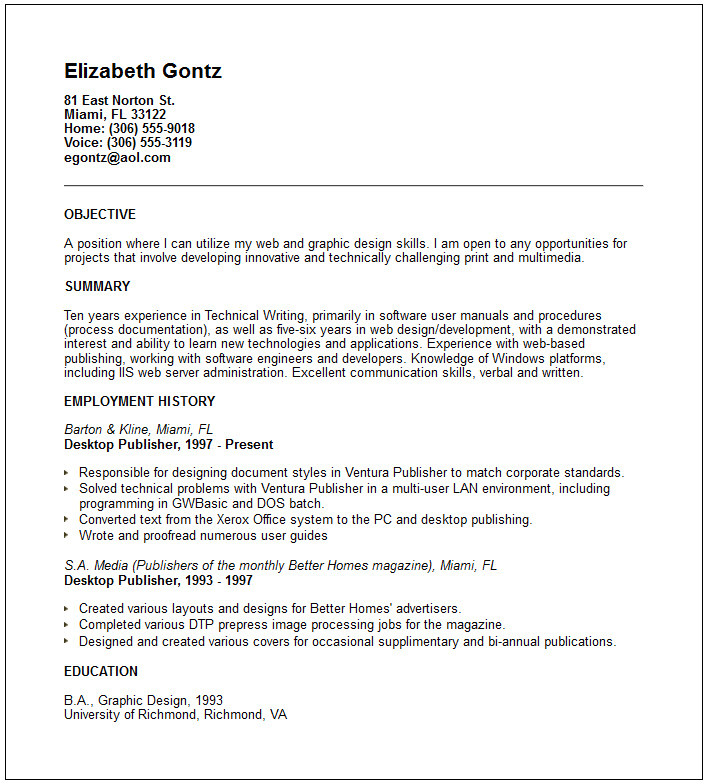 resume samples for self employed individuals