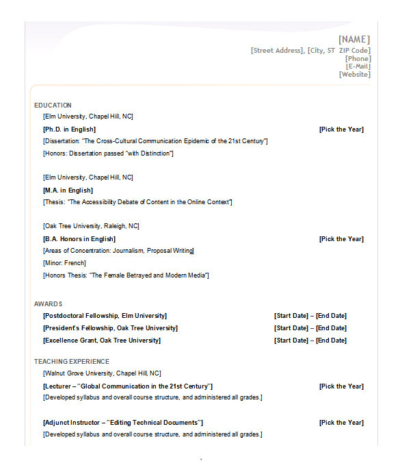 microsoft resume template