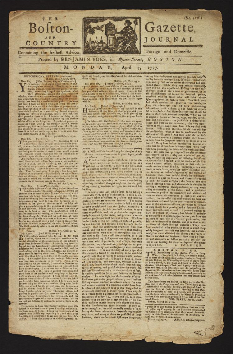 Revolutionary War Newspaper Template the American Revolution An Everyday Life Perspective