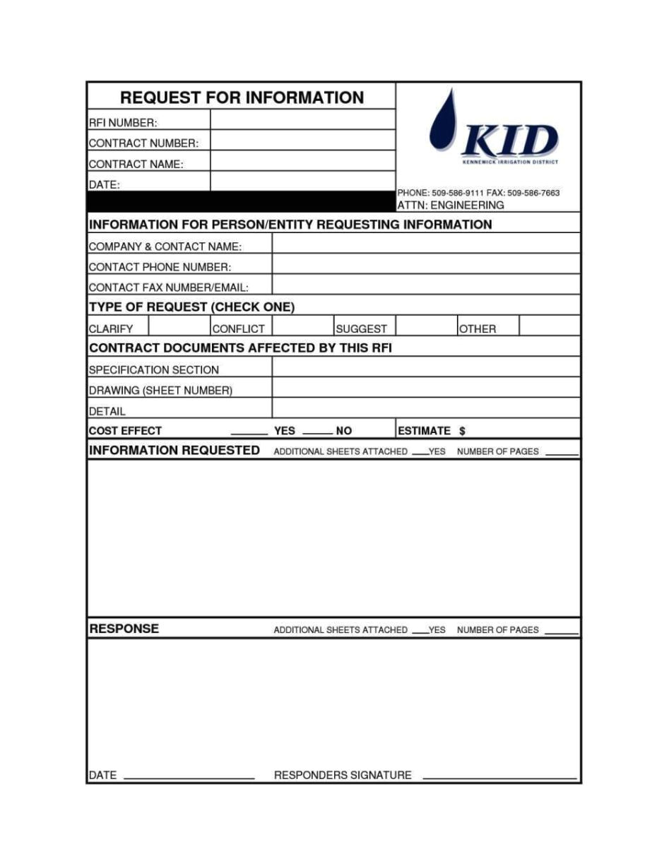 rfi forms template