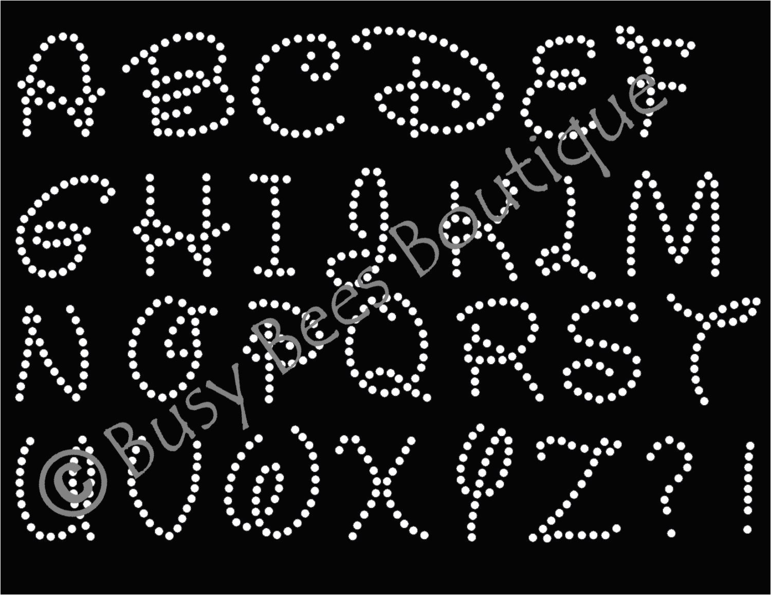 waltograph rhinestone alphabet font