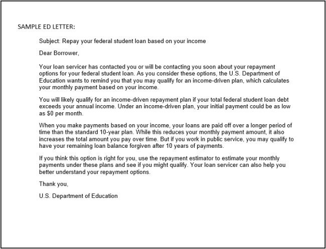 student loan forgiveness letter template