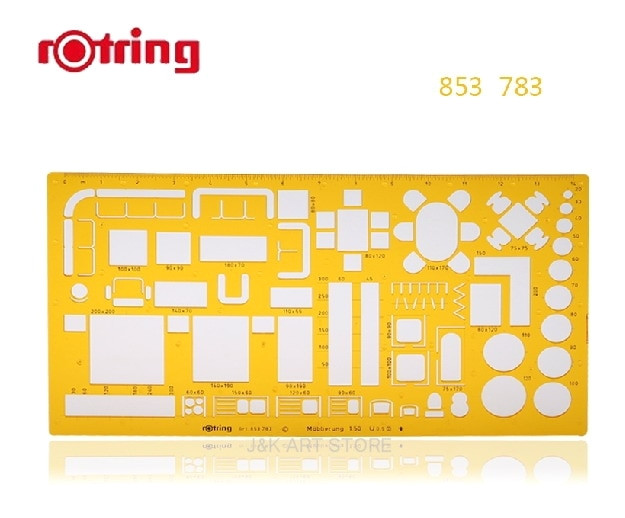 Rotring Furniture Template Rotring Architects Furniture Template Scale 1 50 In Rulers