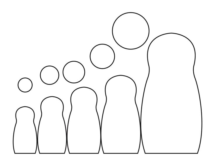 Russian Nesting Dolls Template 1 Russian Nesting Dolls Template Nesting Doll Template Homeschool and Special Needs