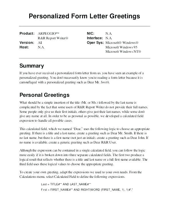 addressing a cover letter to an unknown