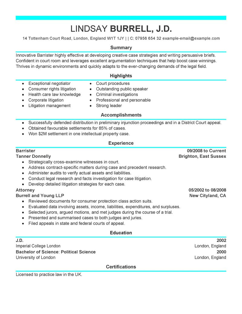 best attorney resume example livecareer law examples legal mod sevte