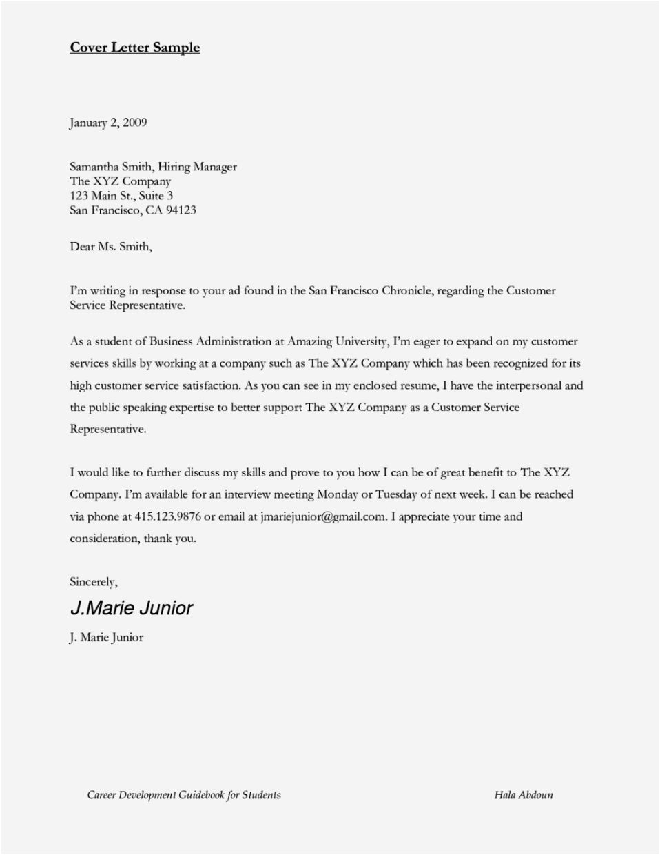 airline customer service agent cover letter