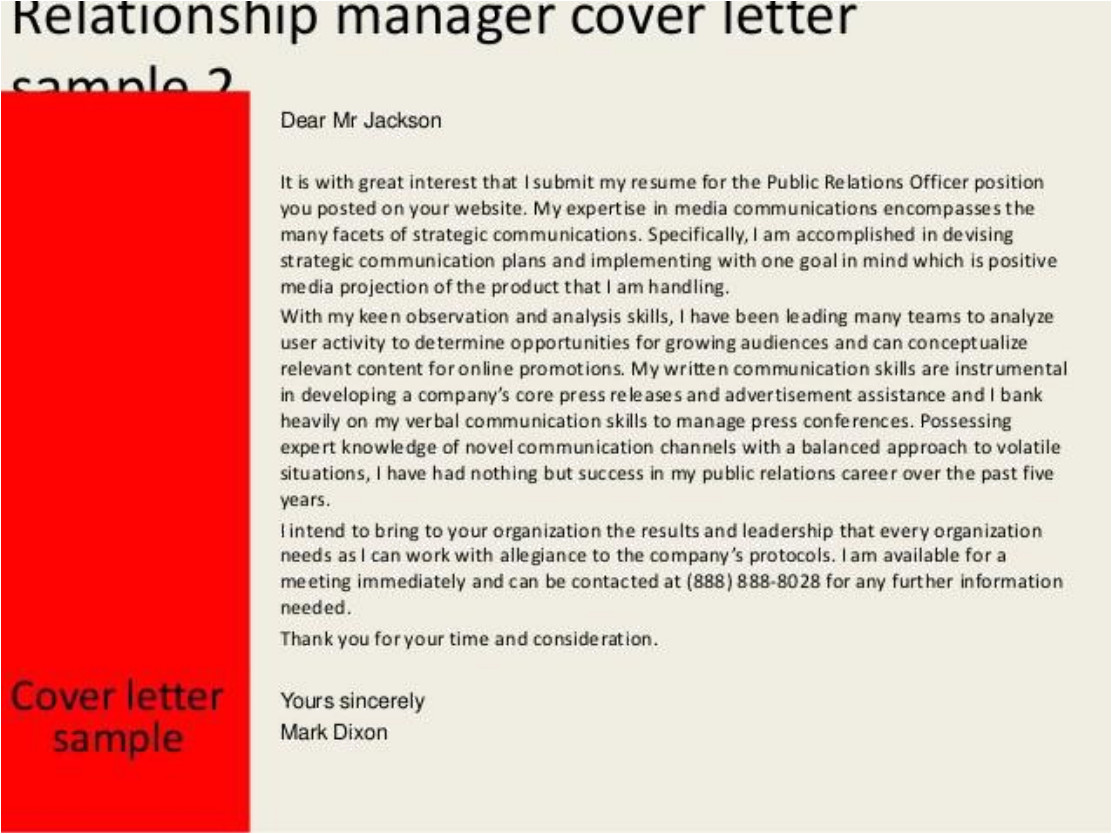 customer relationship manager cover letter samples templates