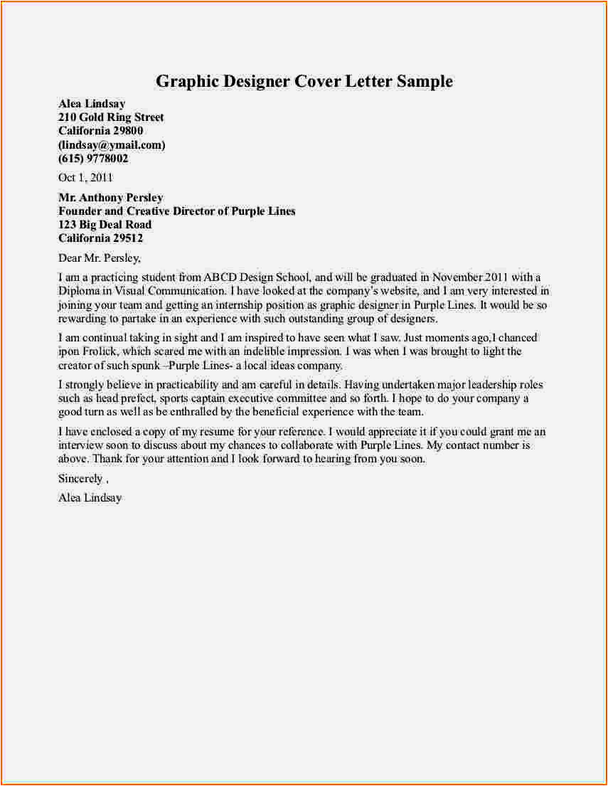 Sample Cover Letter for Graphic Design Position Cover Letter Examples for Graphic Artist Resume Template