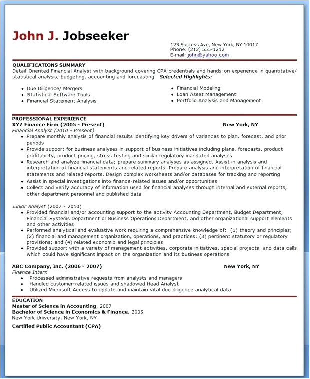 sample federal budget analyst resume