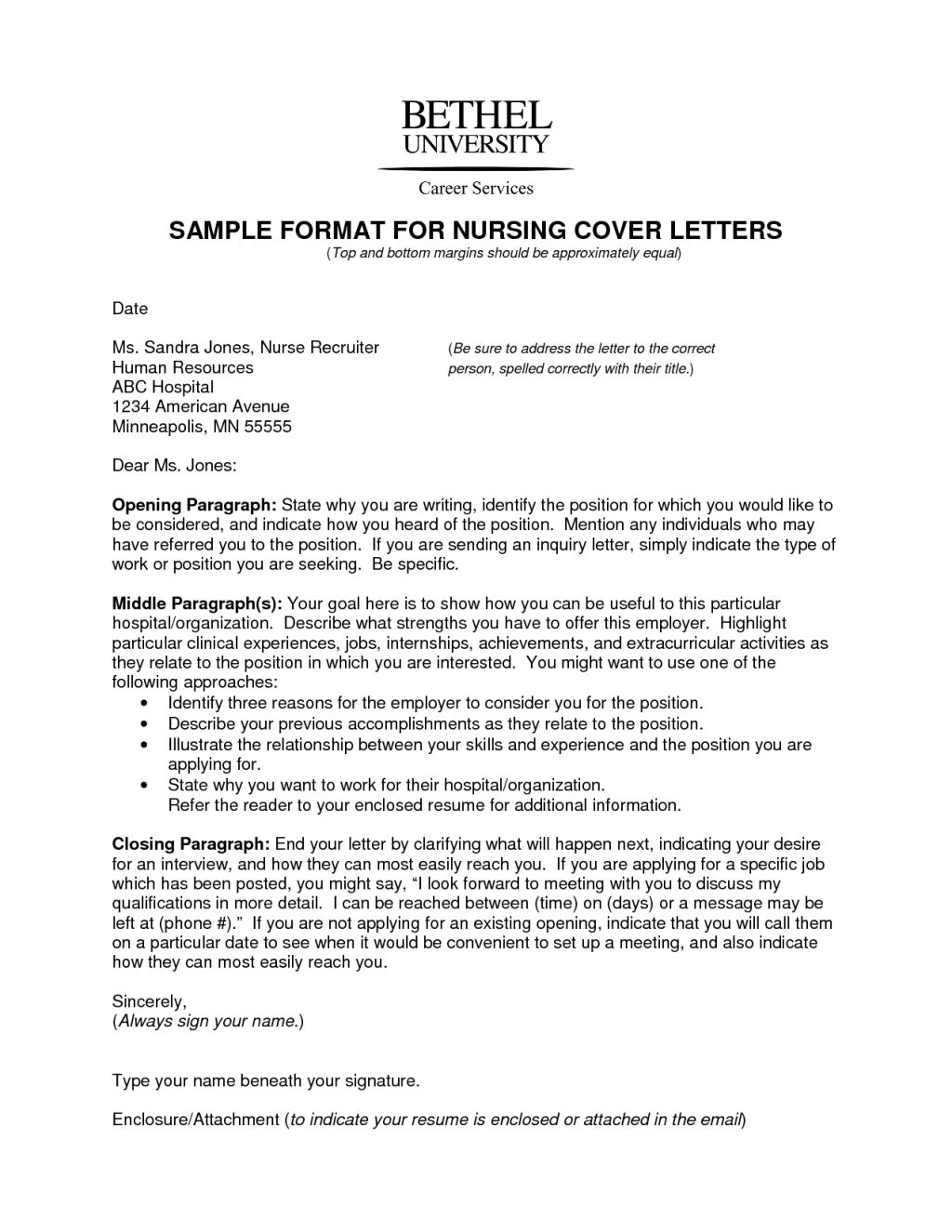 well cover letter nursing new grad