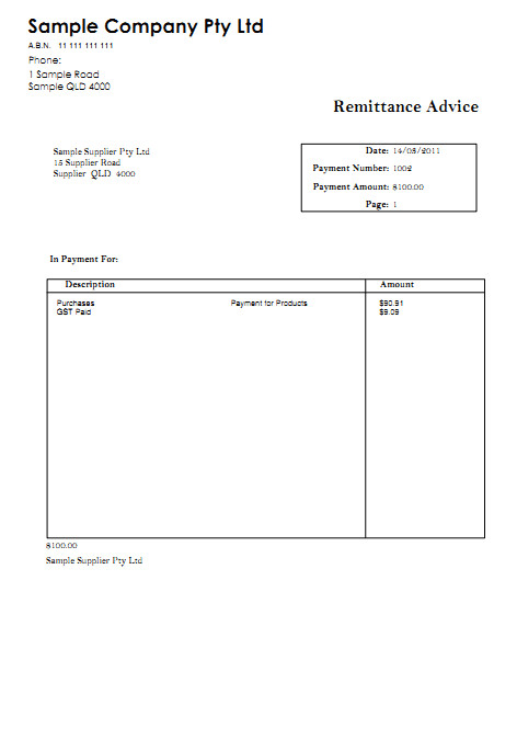 remittance template free