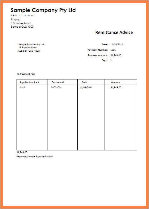Sample Remittance Advice Template 9 Sample Remittance Advice Slip Salary Slip