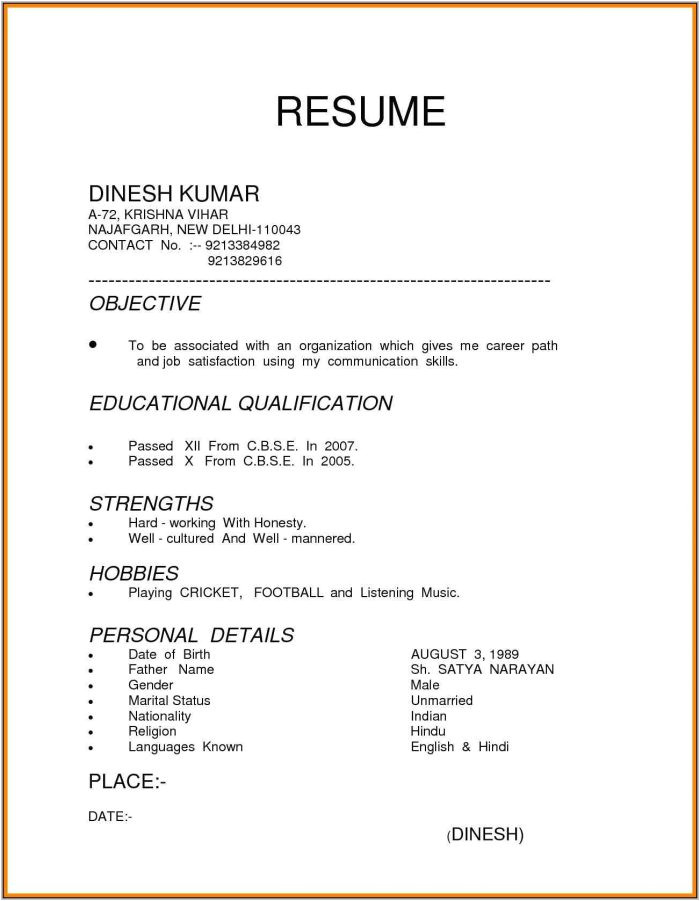 Sample Resume for All Types Of Jobs 3 Types Of Resume Sample Resume Resume Examples