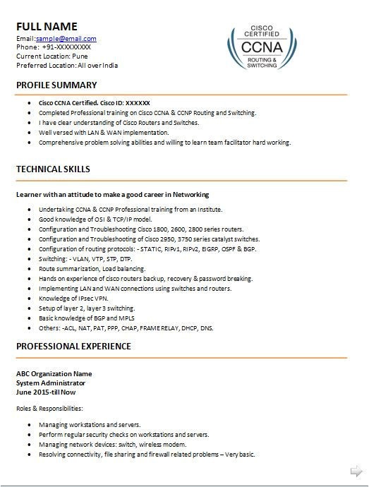 Sample Resume for Ccna Certified 5 Perfect Ccna Resume Samples that You Should Use