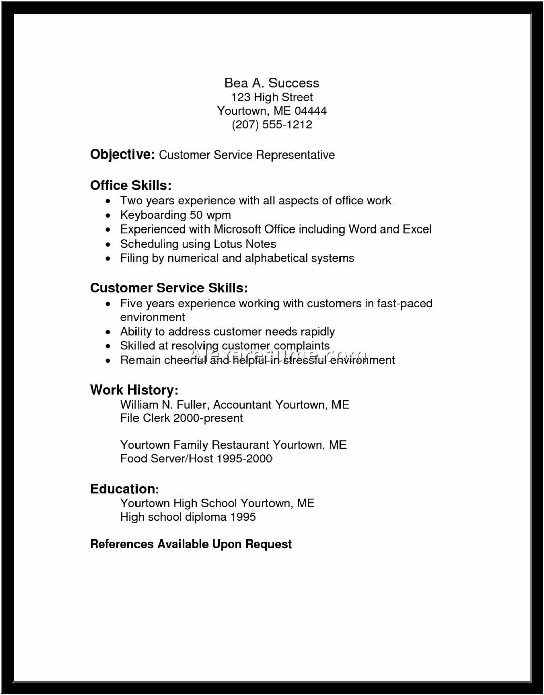 functional resume example construction sample customer service representative with no experience of for service