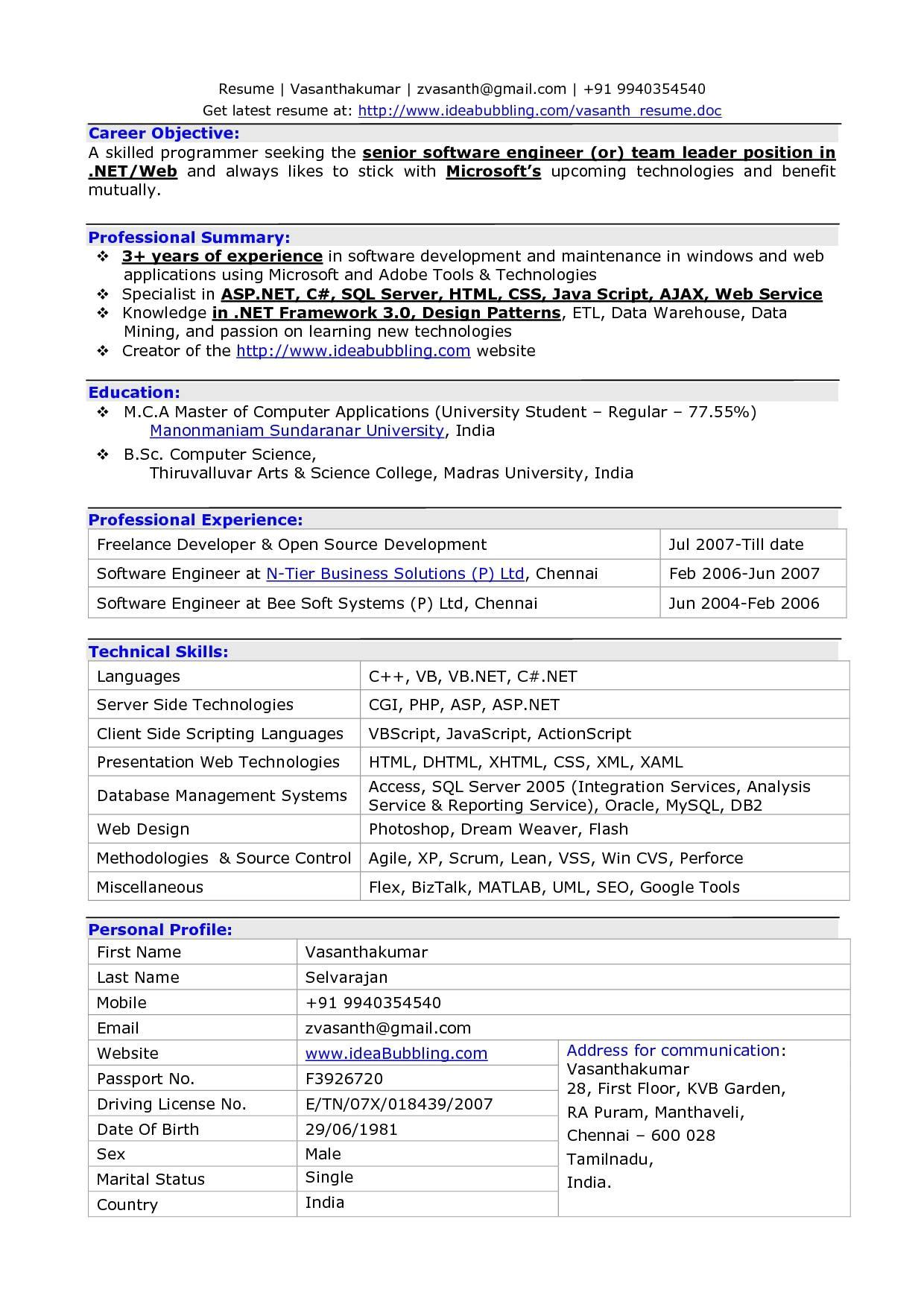sample resume for 2 years experience awesome sample resume for dot net developer experience 2 years