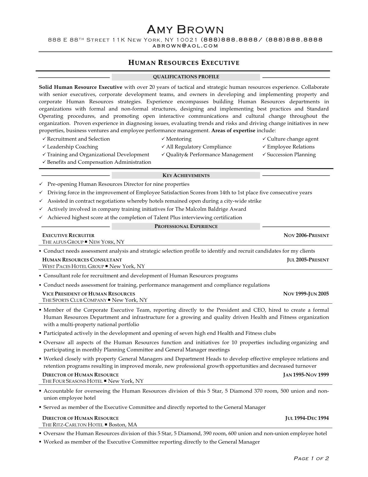 sample resume for experienced hr executive unique sample resume format for hr executive unique sample hr resumes for