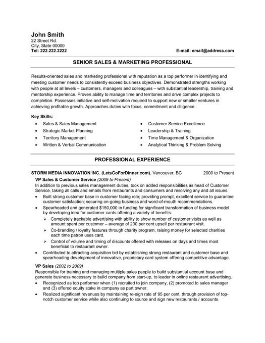 Sample Resume for Experienced Marketing Professional top Sales Resume Templates Samples