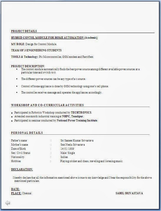 resume format pdf download free