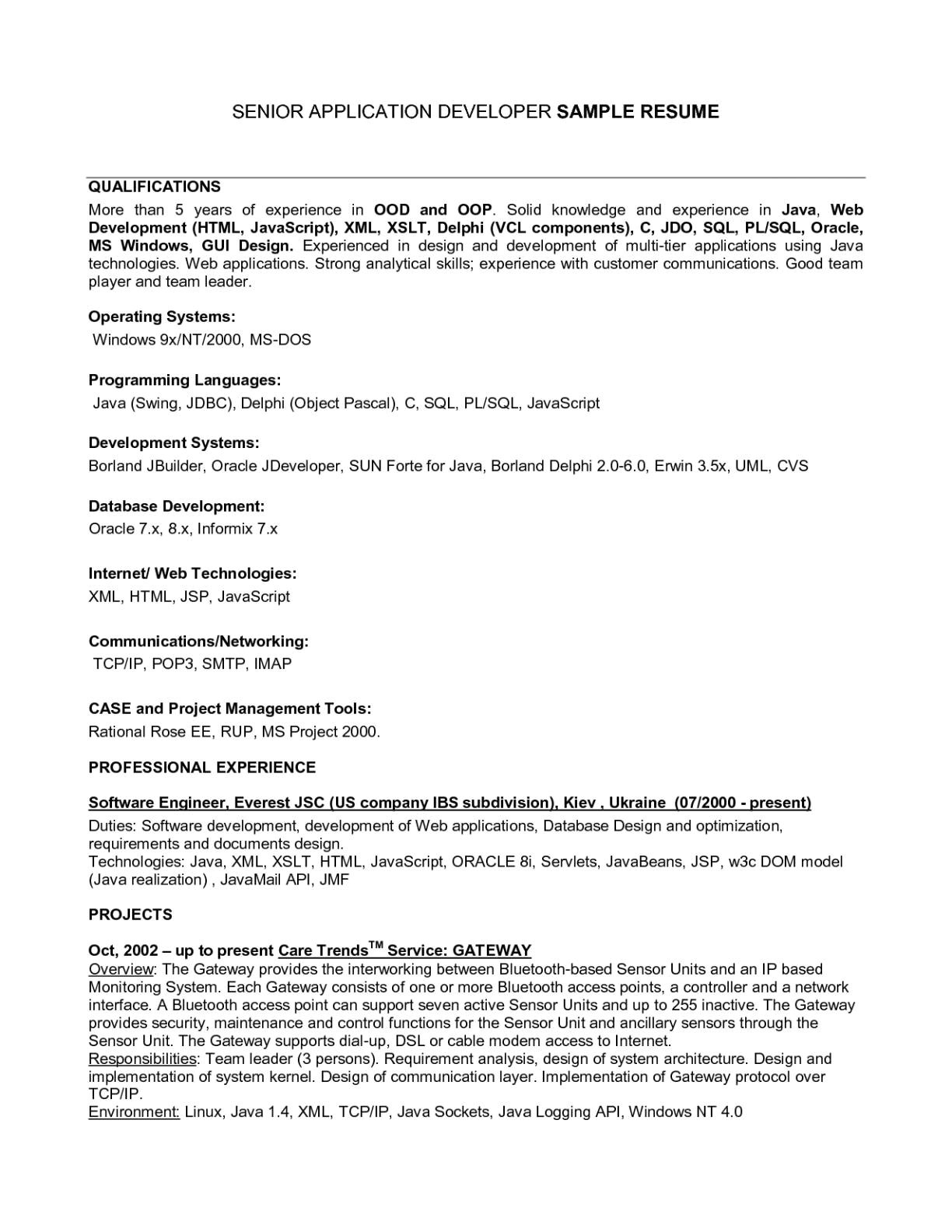 sample resume for manual testing professional of 2 yr experience elegant java samplee experience year years sample resume 2 resumes for