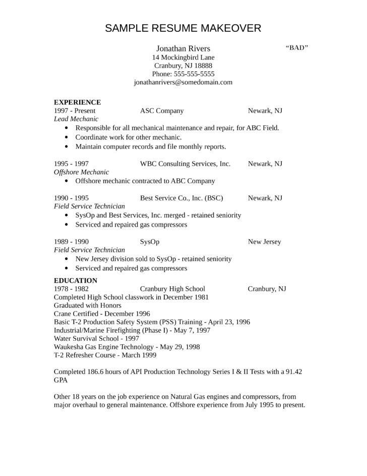 professional field service technician resume example templates and samples