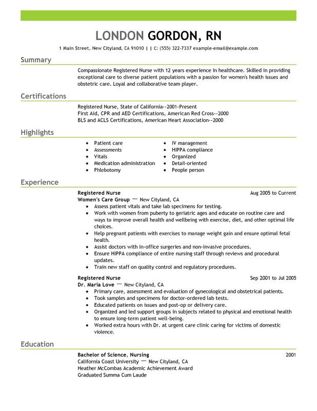 Sample Resume for Registered Nurse Position 1 Sample Resume for Registered Nurse Position Unforgettable Registered Nurse Resume Examples to Stand