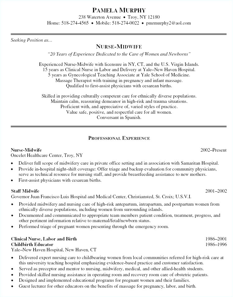sample resume for staff nurse position