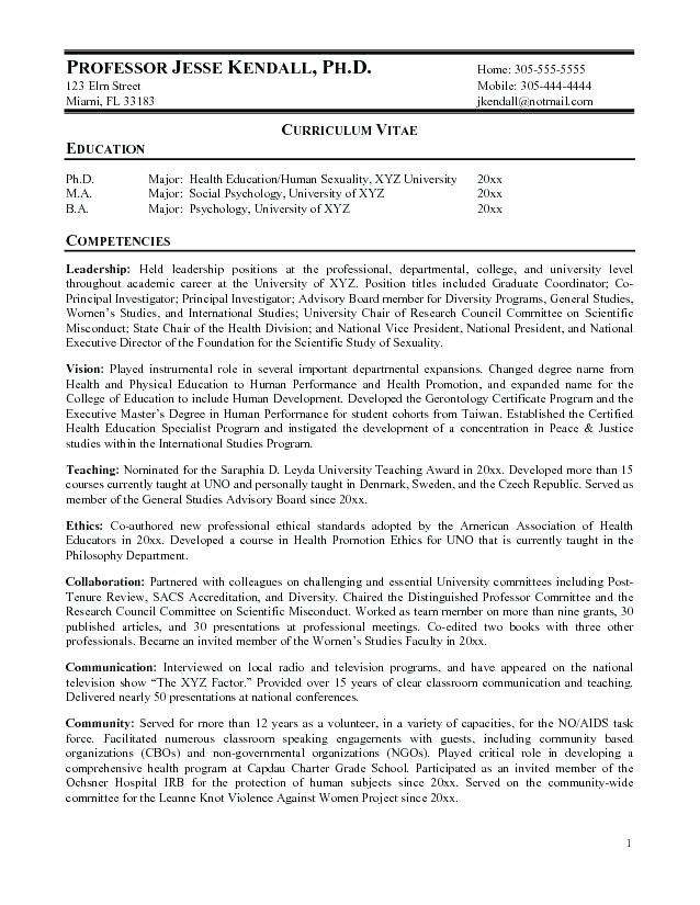 sample resume format for assistant professor in engineering college