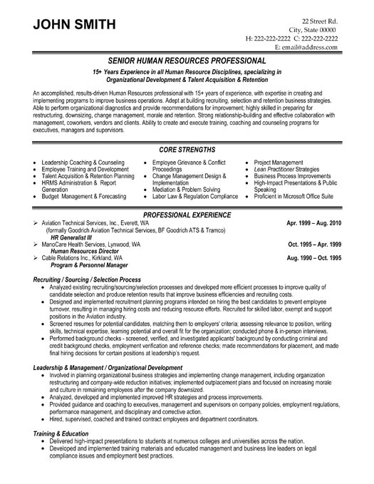 Sample Resumes for Hr Professionals top Human Resources Resume Templates Samples