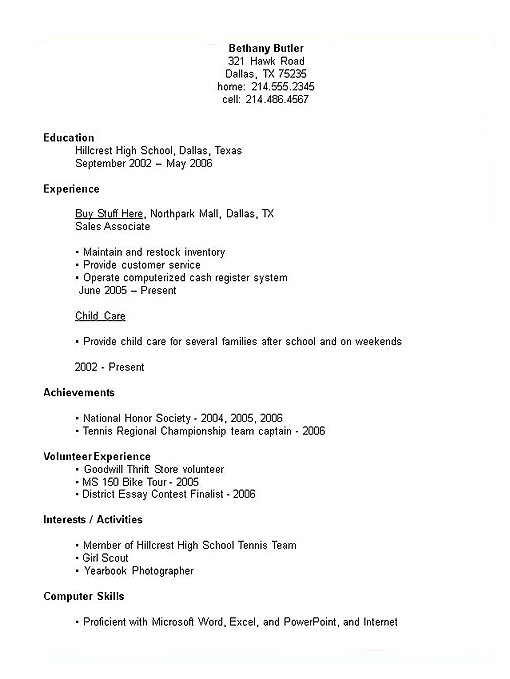 1000 images about resumes on pinterest high school resume sample resume for high school student