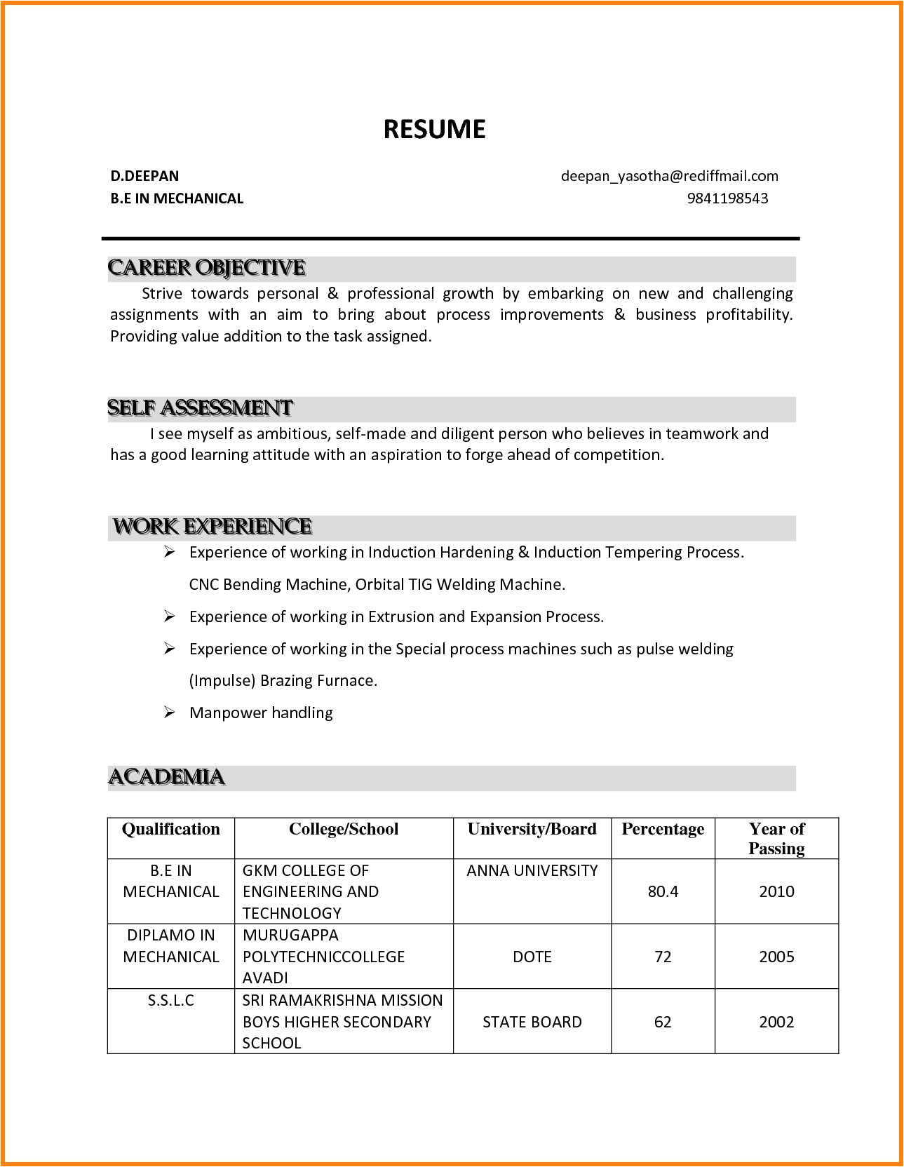 career objective on resume template