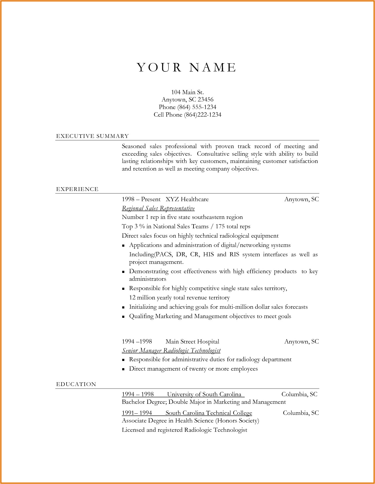 resume simple objectives