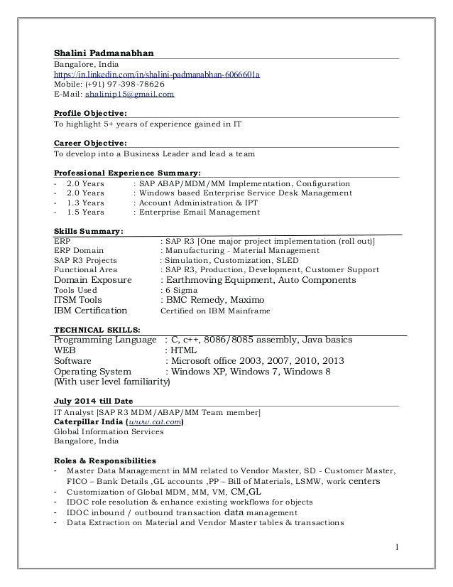 Sap Mdm Resume Samples Sap Mdm Resume Samples Resume Ideas