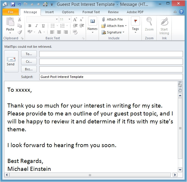 how to save an email template in outlook