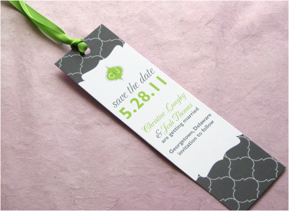 sample save the date bookmark