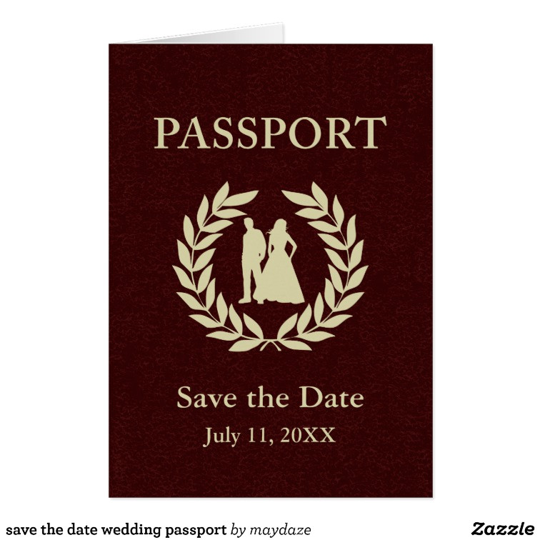save the date wedding passport card 137802070521202080