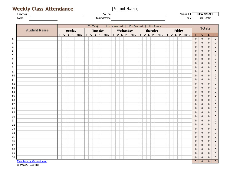 attendance tracking