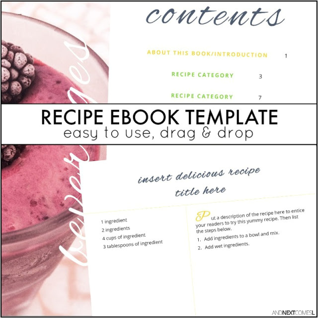 recipe ebook template