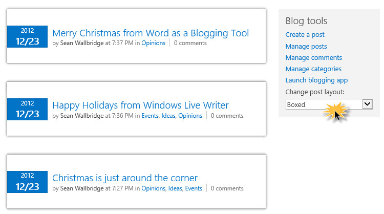 im liking the sharepoint 2013 blog site enhancements