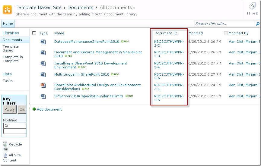 Sharepoint 2013 Document Library Template Save Site as Template and Document Ids