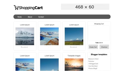 blogger template shopping cart