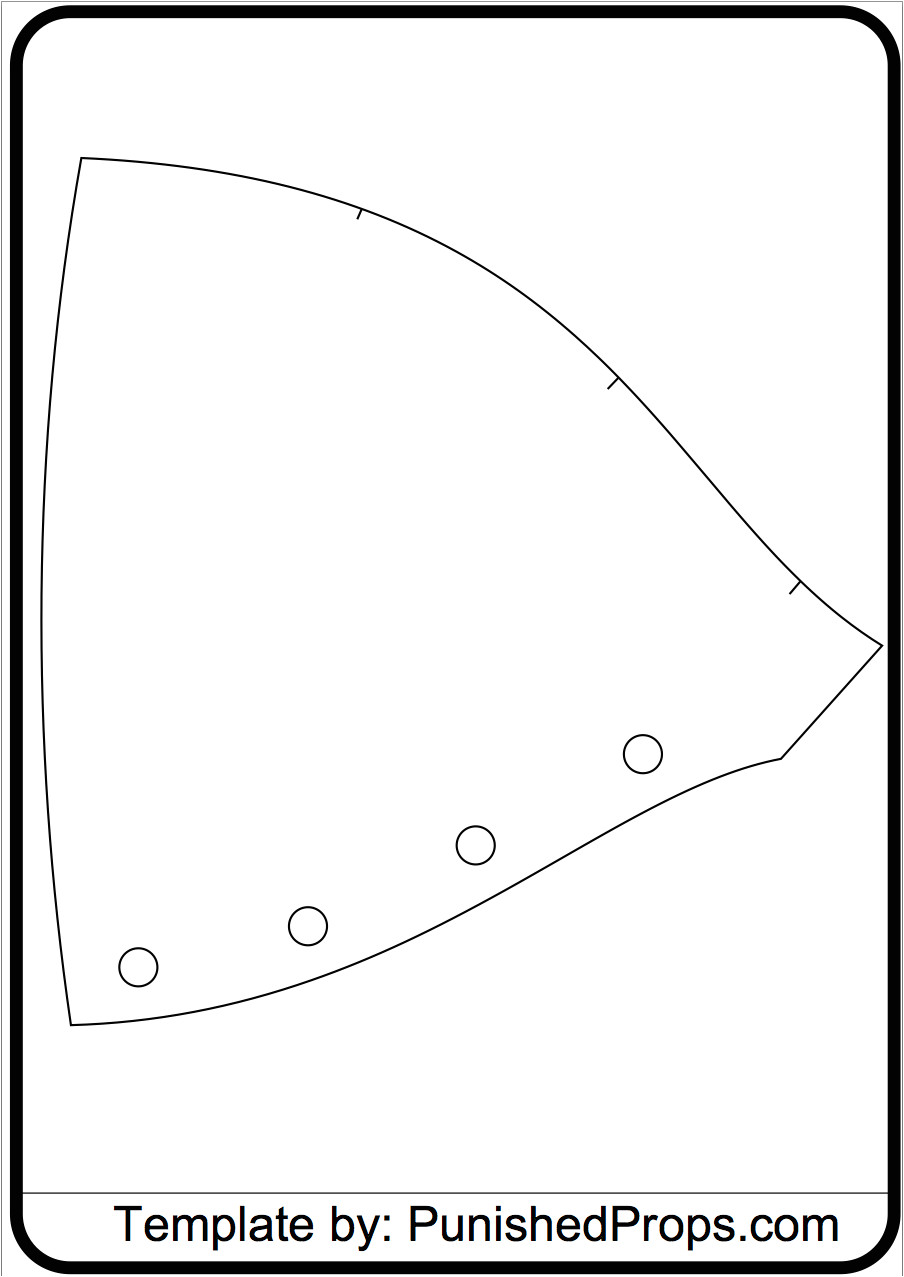 Shoulder Armor Template Shoulder Pattern for Costume Armor Punished Props