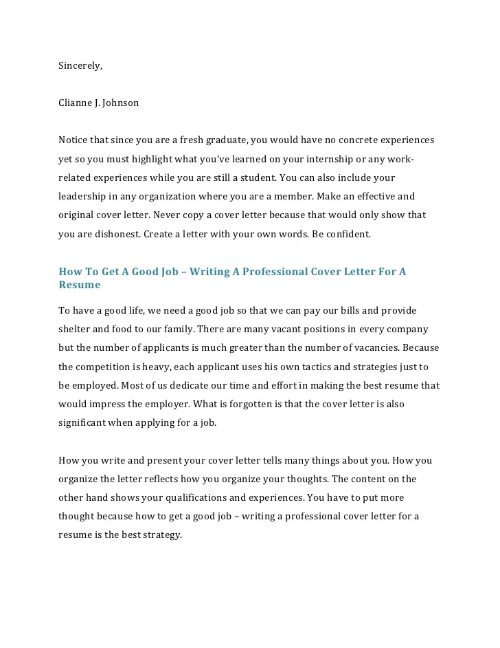how to write a cover letter for a resume