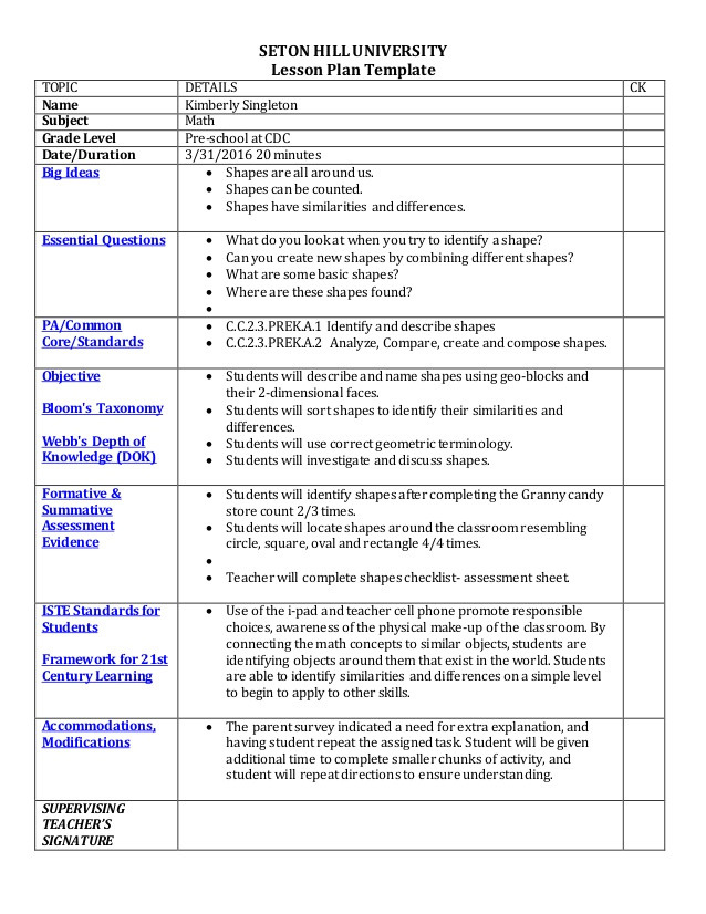 bloom taxonomy lesson plan template download 15 example singapore math lesson plan template free template design