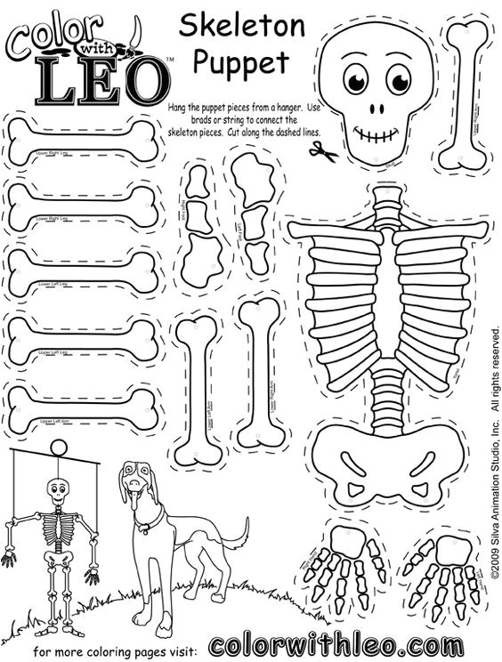 9 printable skeleton crafts